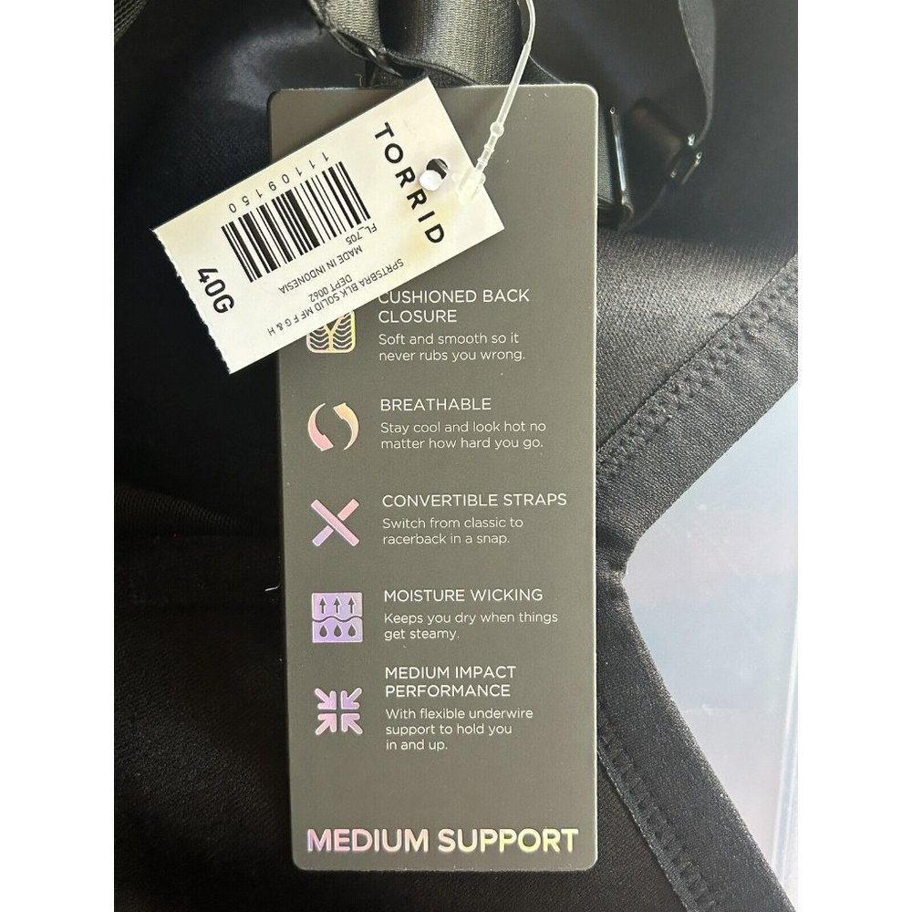 Torrid Black Supportive Full-Coverage Bra - image 3